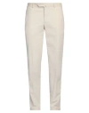 Isaia Man Pants White Size 40 Cotton, Wool, Elastane In White