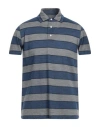Isaia Man Polo Shirt Blue Size 3xl Wool