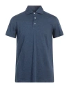 Isaia Man Polo Shirt Midnight Blue Size Xxl Cotton In Blue