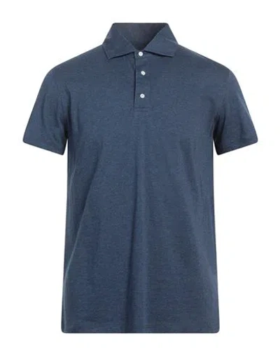 ISAIA ISAIA MAN POLO SHIRT BLUE SIZE L COTTON
