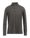 Isaia Man Polo Shirt Brown Size 3xl Wool In Brown