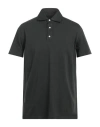 Isaia Man Polo Shirt Lead Size Xl Cotton In Green