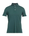 Isaia Man Polo Shirt Dark Green Size Xl Cotton In Green