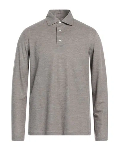 Isaia Man Polo Shirt Dove Grey Size Xxl Cotton