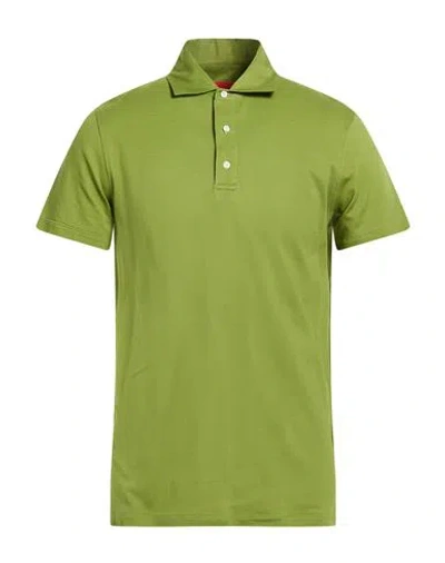 Isaia Man Polo Shirt Green Size Xxl Cotton