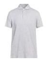 Isaia Man Polo Shirt Light Grey Size 3xl Cotton