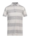 Isaia Man Polo Shirt Light Grey Size Xl Wool