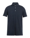 Isaia Man Polo Shirt Midnight Blue Size Xxl Cotton
