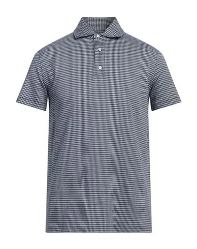 Isaia Man Polo Shirt Midnight Blue Size Xxl Cotton