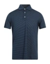 Isaia Man Polo Shirt Midnight Blue Size Xxl Cotton In Blue