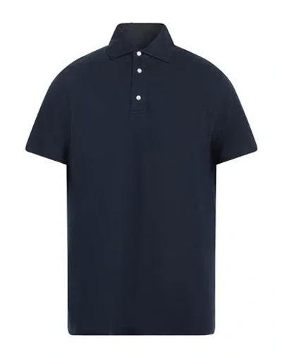 Isaia Man Polo Shirt Navy Size 3xl Cotton