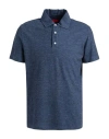 Isaia Man Polo Shirt Midnight Blue Size Xxl Cotton In Navy
