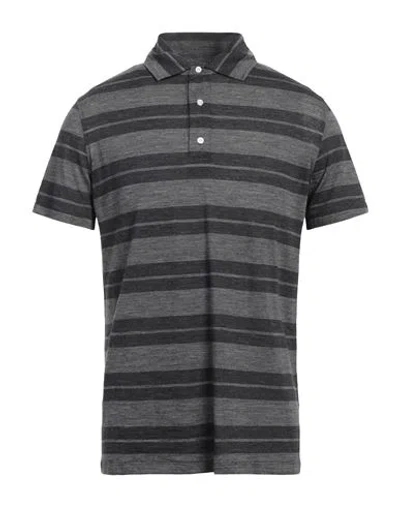Isaia Man Polo Shirt Navy Size Xl Wool In Navy
