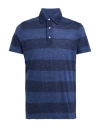 Isaia Man Polo Shirt Navy Size Xl Wool In Blue