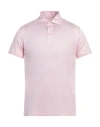 Isaia Man Polo Shirt Pink Size Xxl Cotton In Pink