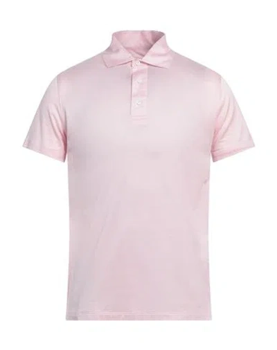 Isaia Man Polo Shirt Pink Size Xxl Cotton