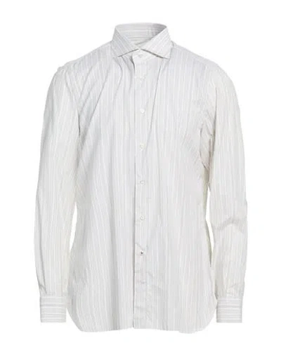 Isaia Man Shirt Beige Size 17 ½ Cotton In Neutral