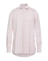 Isaia Man Shirt Beige Size 17 ½ Cotton In Multi