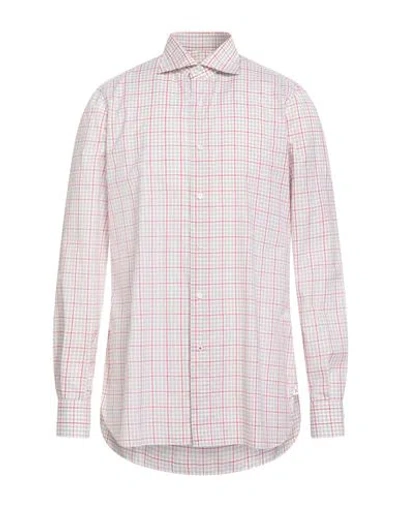 Isaia Man Shirt Beige Size 17 ½ Cotton In Multi