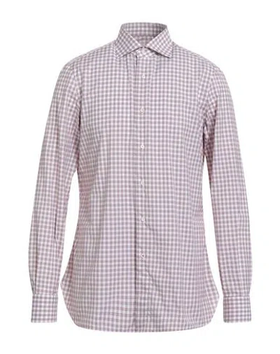 ISAIA ISAIA MAN SHIRT BROWN SIZE 16 ½ COTTON