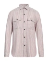 Isaia Man Shirt Burgundy Size Xxl Linen, Cotton, Silk In Red