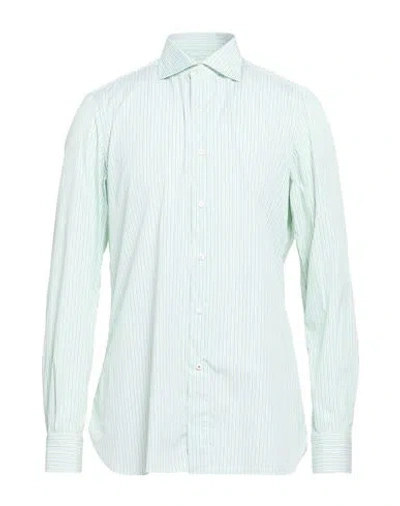 Isaia Man Shirt Light Green Size 17 ½ Cotton