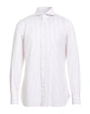 Isaia Man Shirt Light Grey Size 16 ½ Cotton In Yellow