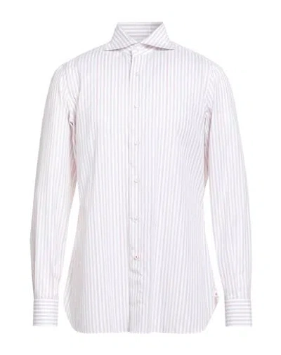 Isaia Man Shirt Light Grey Size 16 ½ Cotton In Yellow