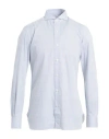 Isaia Man Shirt Navy Size 17 ½ Cotton In White