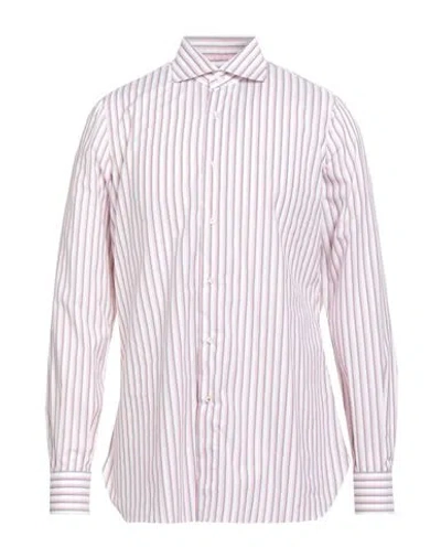 Isaia Man Shirt Pink Size 16 ½ Cotton