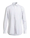 Isaia Man Shirt Pink Size 17 Cotton In Pink