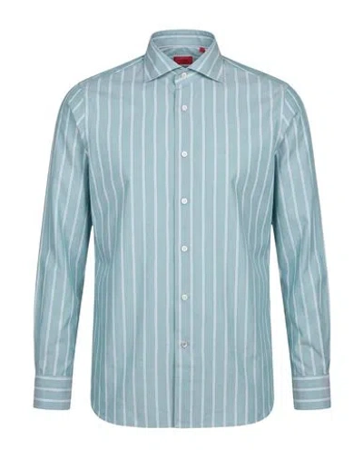 Isaia Man Shirt Sage Green Size 15 ¾ Cotton