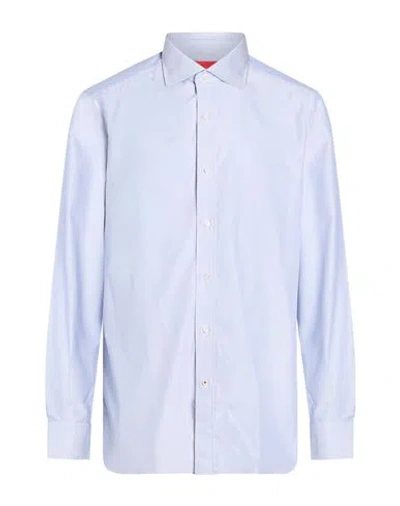 Isaia Man Shirt Sky Blue Size 17 ½ Cotton