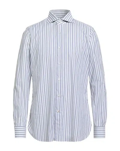 Isaia Man Shirt Slate Blue Size 17 ½ Cotton