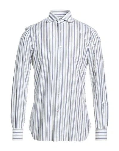 Isaia Man Shirt White Size 15 ¾ Cotton In Multi
