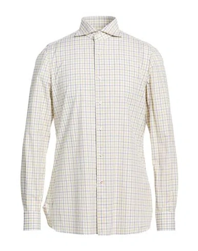 Isaia Man Shirt White Size 16 ½ Cotton In Multi