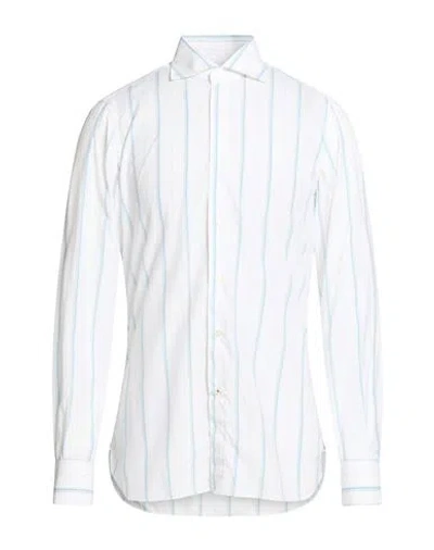 Isaia Man Shirt White Size 17 Cotton