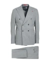 Isaia Man Suit Grey Size 42 Wool, Polyamide, Elastane In Gray