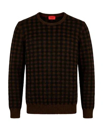 Isaia Man Sweater Brown Size S Cashmere, Silk