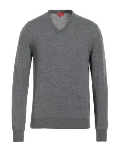 Isaia Man Sweater Grey Size Xxl Wool