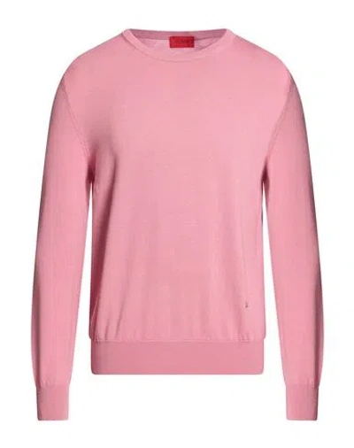 Isaia Man Sweater Pink Size Xxl Wool