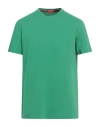 Isaia Man T-shirt Green Size Xxl Cotton, Polyamide, Elastane In Green