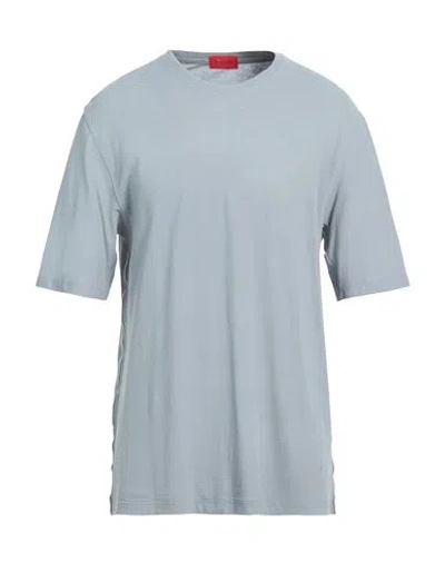 Isaia Man T-shirt Light Blue Size L Cotton