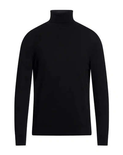 Isaia Man Turtleneck Black Size Xxl Cashmere