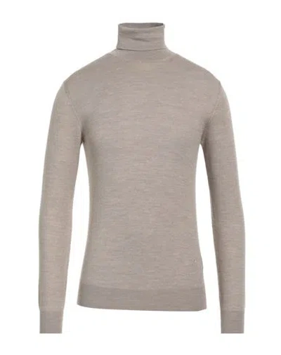 Isaia Man Turtleneck Dove Grey Size S Wool In Grey