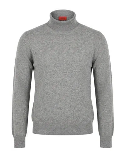 Isaia Man Turtleneck Grey Size S Cashmere In Gray