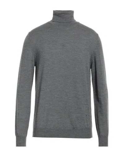 Isaia Man Turtleneck Lead Size 3xl Wool In Gray