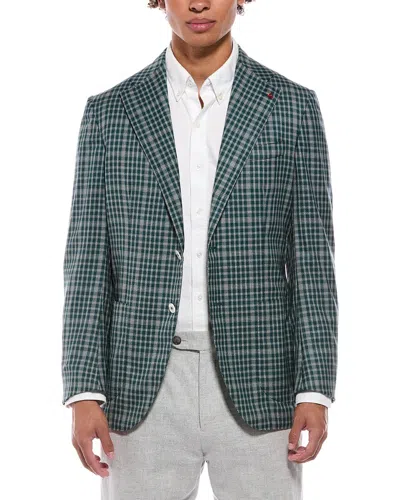 Isaia Marechiaro Wool Sport Jacket In Green