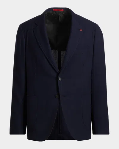 Isaia Men's Capri Wool Jacket In Blue