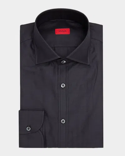 Isaia Mix Cashmere Dress Shirt In Gray
